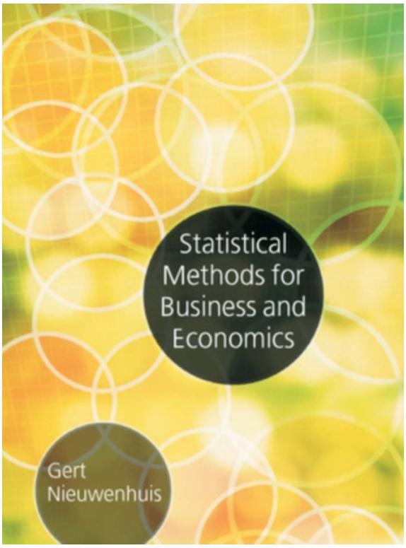 Statistical Methods for Business Economics -Gert Nieuwenhuis, Boeken, Ophalen, Economie, Gert Nieuwenhuis, Zo goed als nieuw