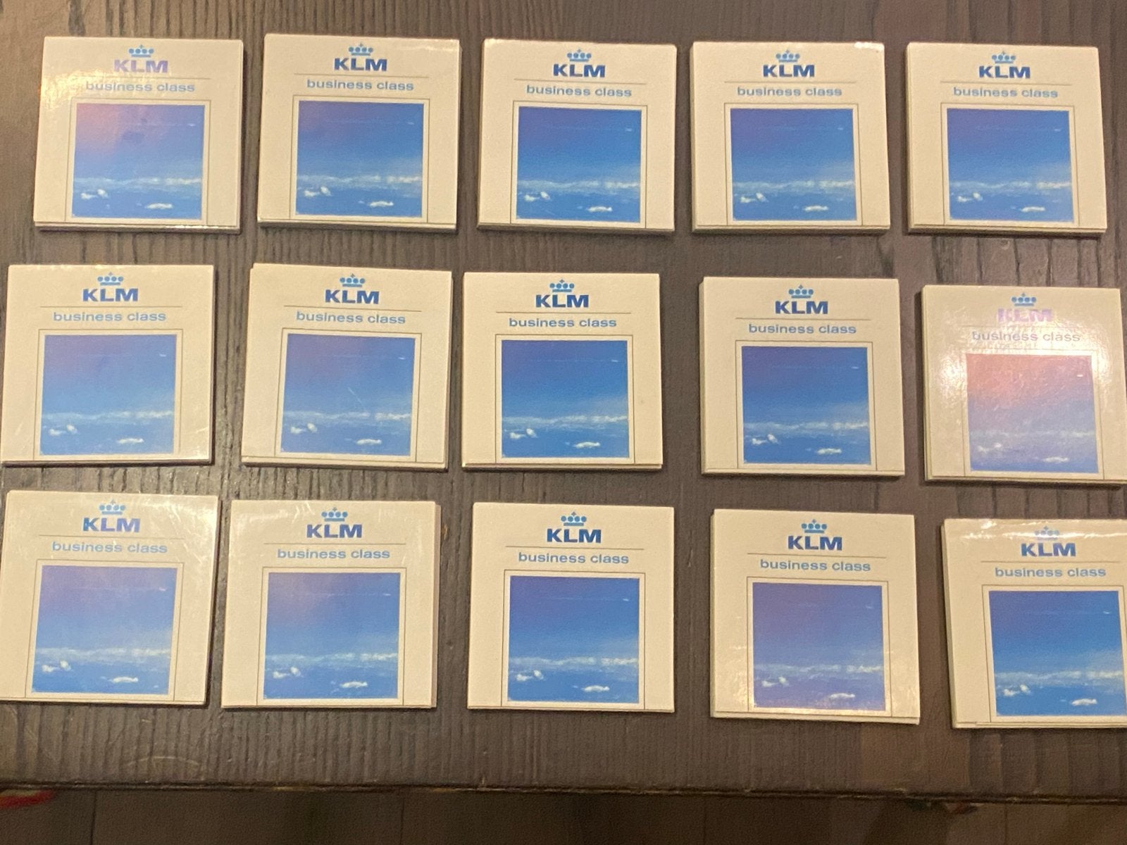 13 unieke KLM Business Class Delfts blauwe tegeltjes, Ophalen of Verzenden