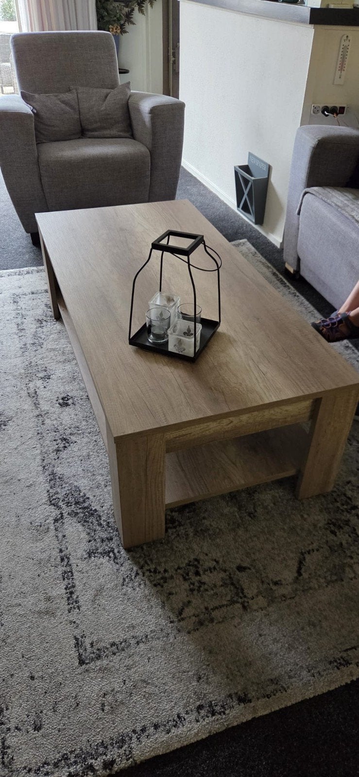 Salontafel 140x68x45 cm - Modern en Ruim, Huis en Inrichting, Ophalen, Gebruikt, 100 tot 150 cm, 50 tot 100 cm