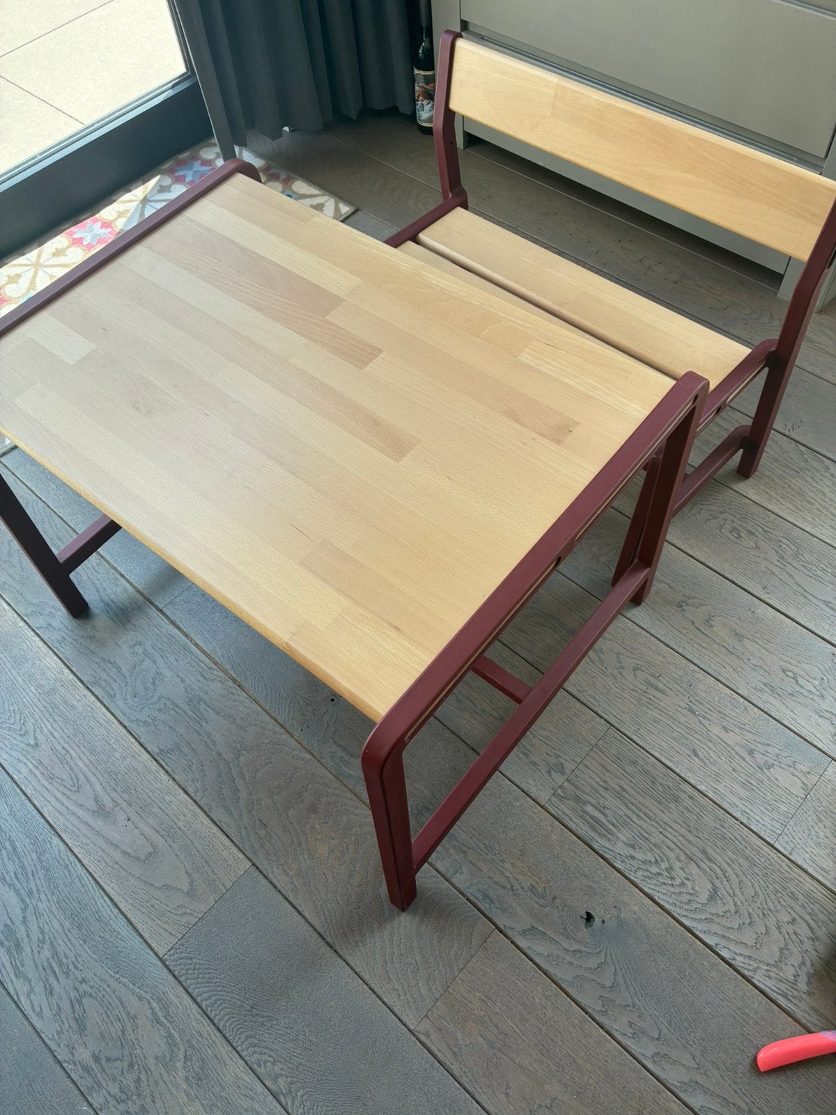 Ikea Ypperlig tafel en bank, Ophalen, Zo goed als nieuw, Rechthoekig, 50 tot 100 cm