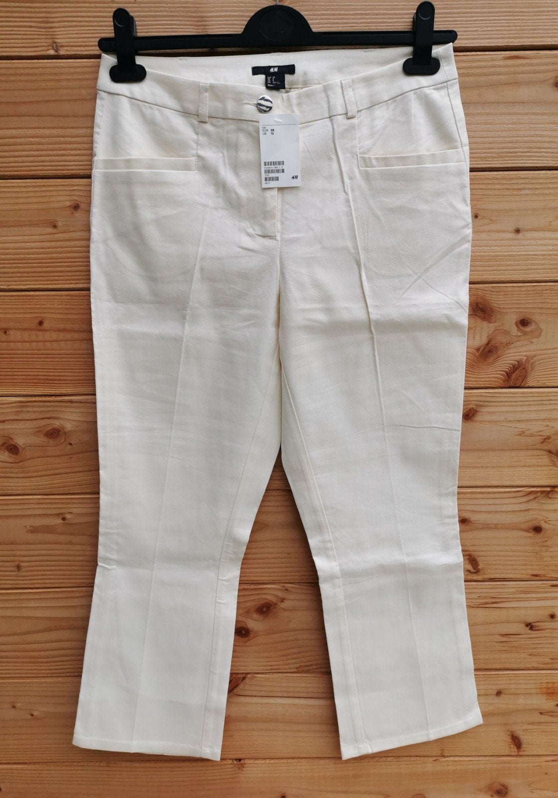 H&M broek mt. 38, Maat 38/40 (M), H&M, Verzenden, Wit
