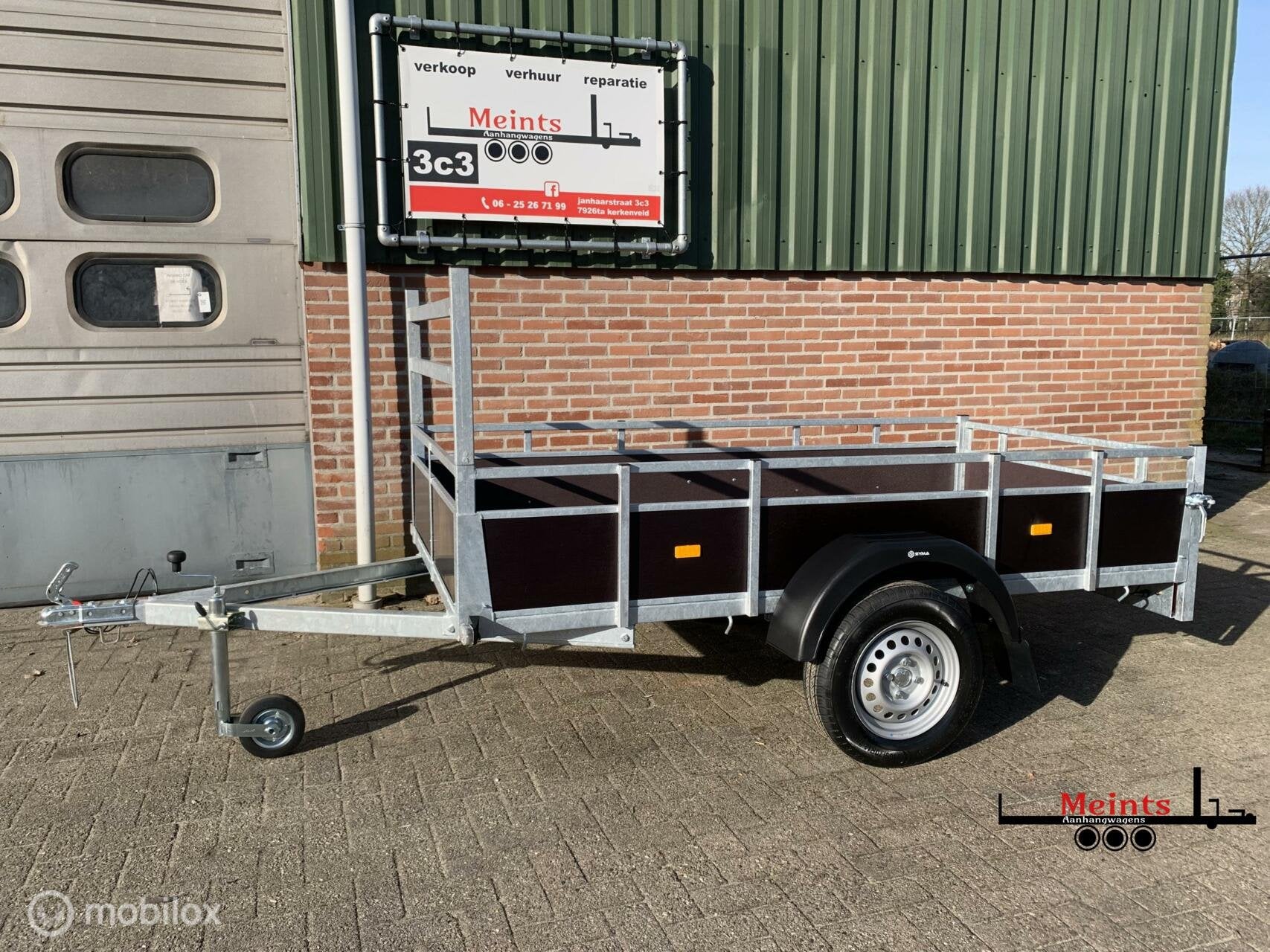 NIEUWE ongeremde enkelasser bakwagen 250x130 750KG, Nieuw