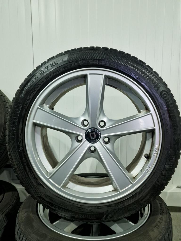 VW Audi Seat Skoda 5x112 18 inch velgen winterset Continenta, 18 inch, Banden en Velgen, Personenwagen, Gebruikt