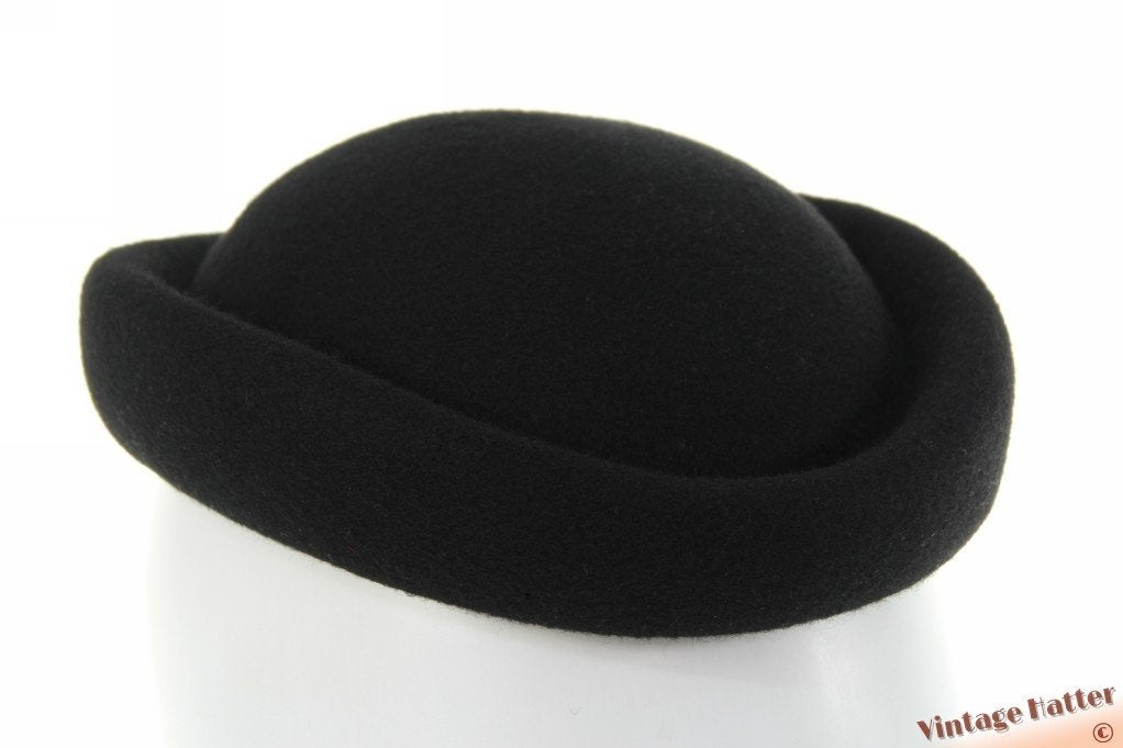 Dames pillbox hoed Weba Hats zwart vilt 52-63 nieuw, Hoed, Nieuw, WEBA, One size fits all