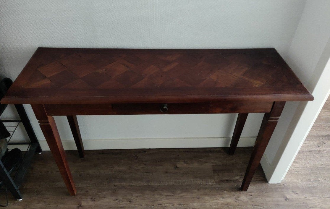 Hardhouten sidetable dressoir met lade - 120x40x79cm, Huis en Inrichting, Ophalen, Gebruikt, 100 tot 150 cm, Klassiek