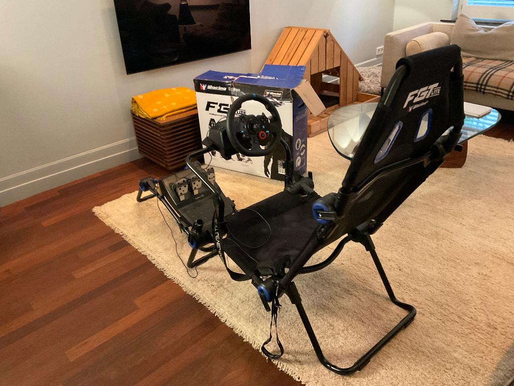 Nextlevel FGT lite foldable cockpit+Logitech G29wheel+pedals, Ophalen, Gebruikt, PlayStation 4
