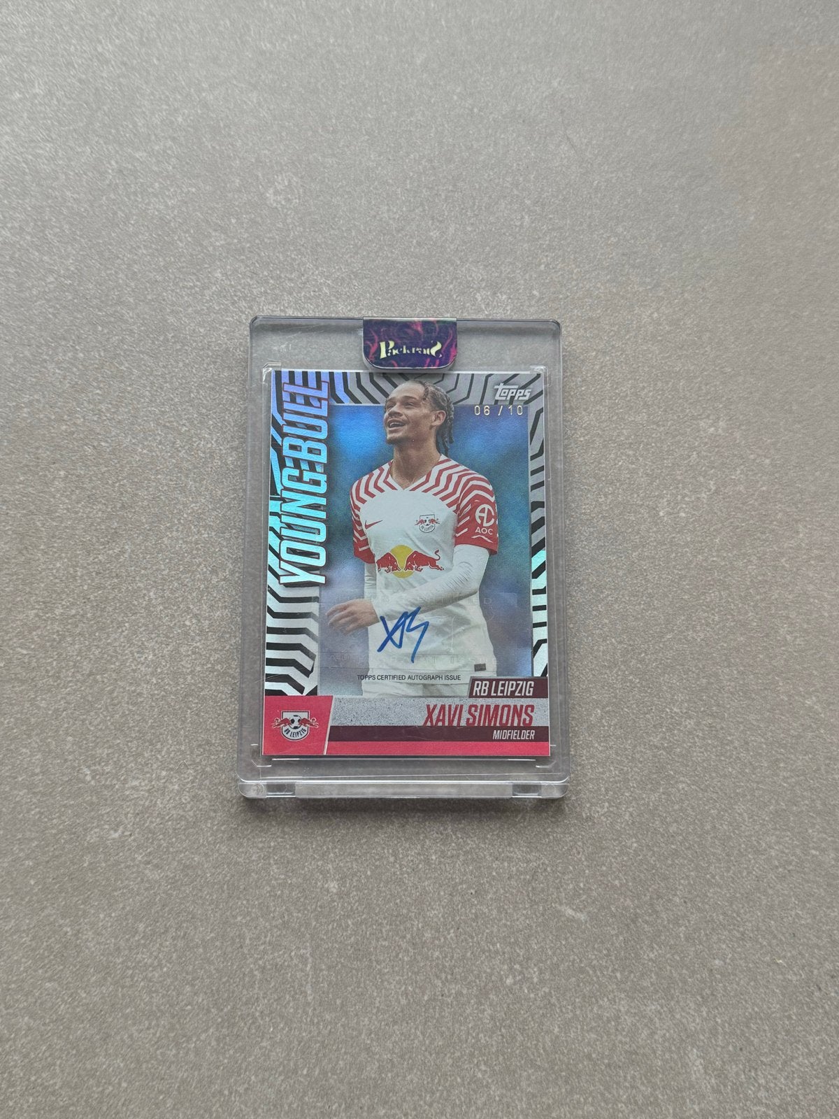 Xavi Simons /10 Autograph 2023/24 RB Leipzig Kaart, Verzamelen, Ophalen of Verzenden, Zo goed als nieuw, Buitenlandse clubs, Spelerskaart
