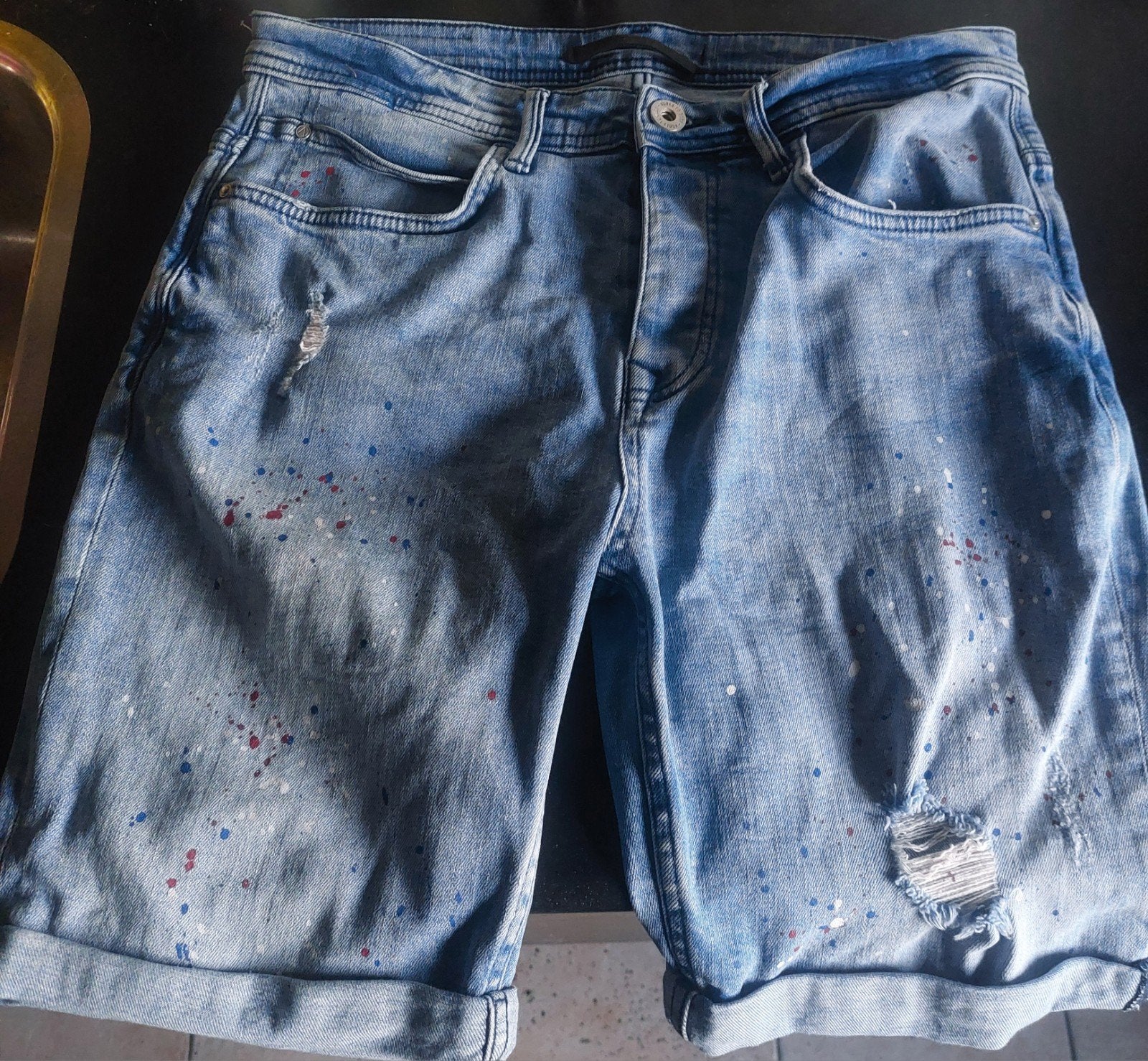 ashes to dust korte jeans medium, Blauw, Overige jeansmaten, Ashes to dust, Ophalen of Verzenden