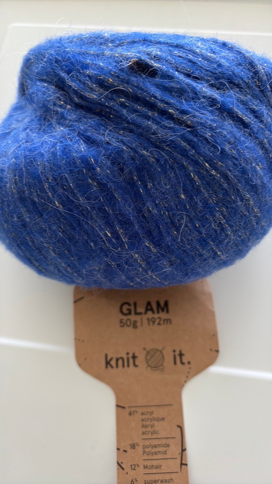 Koningblauw brei/haakgaren met een zilverdraadje, Ophalen of Verzenden, Nieuw, Breien of Haken, Wol of Garen