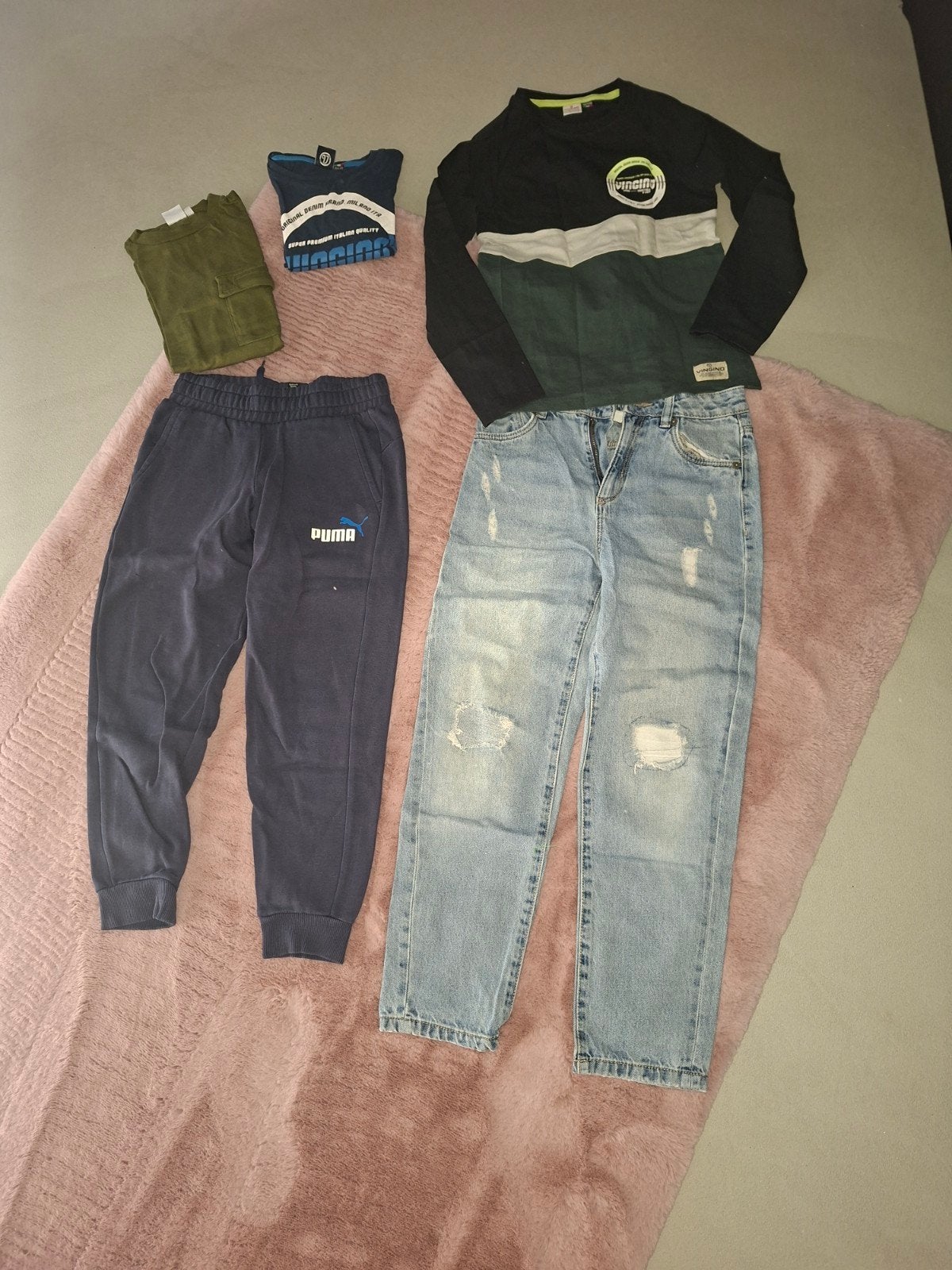 Groot kledingpakket jongens merk o.a nike maat 134 140, Ophalen of Verzenden, Gebruikt, Maat 134