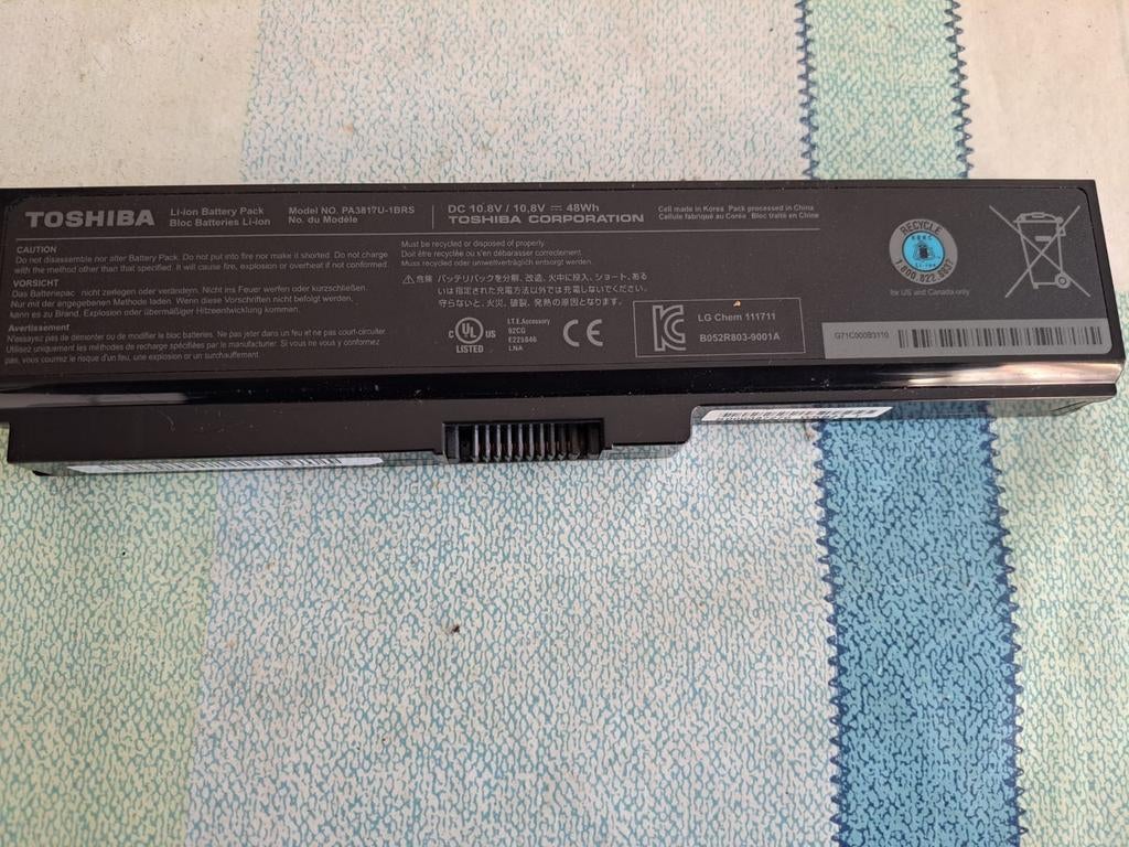 Toshiba laptop li-ion batterij, Ophalen of Verzenden, Zo goed als nieuw