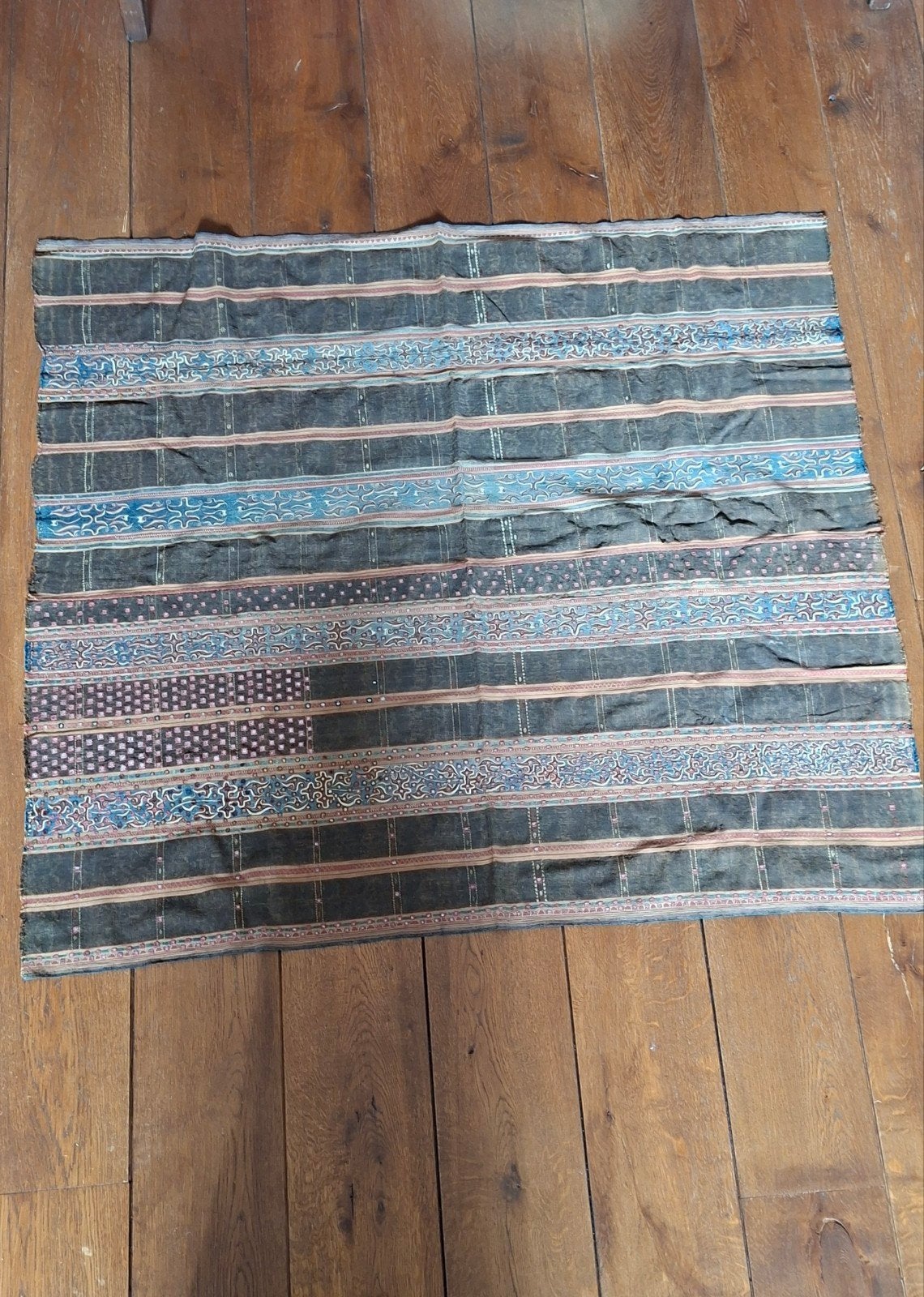 Antieke Indiase Chakla doek met spiegeltjes (Herkomst Java), Ophalen of Verzenden