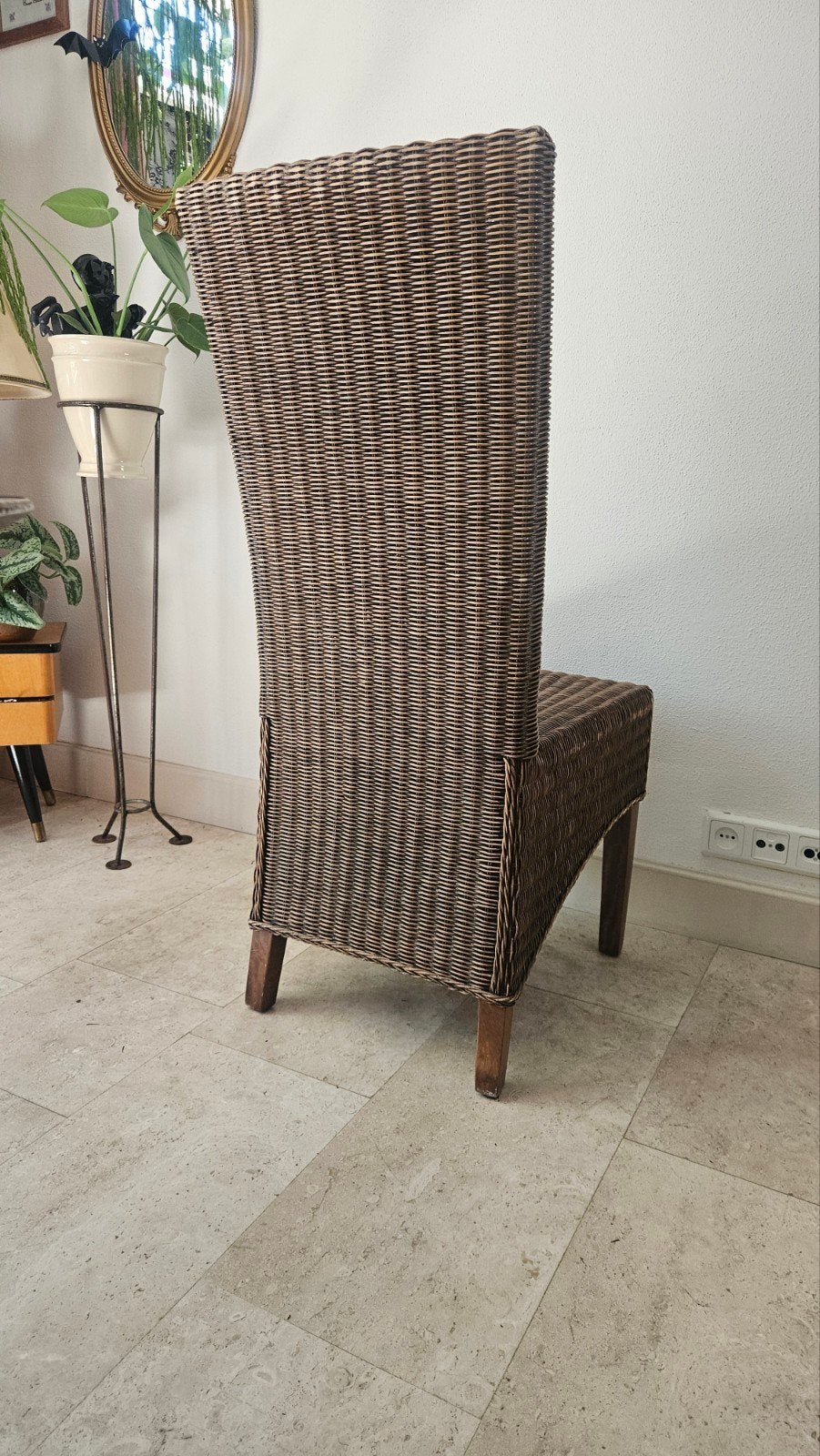 Set van 4 rotan rieten eetkamerstoelen, Ophalen