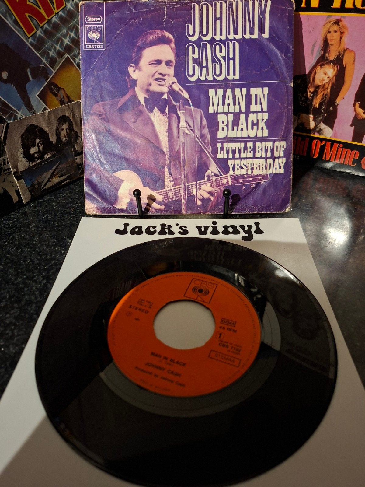 Johnny Cash - Man In Black / 1971, Gebruikt, 7 inch, Ophalen of Verzenden, Fotohoes