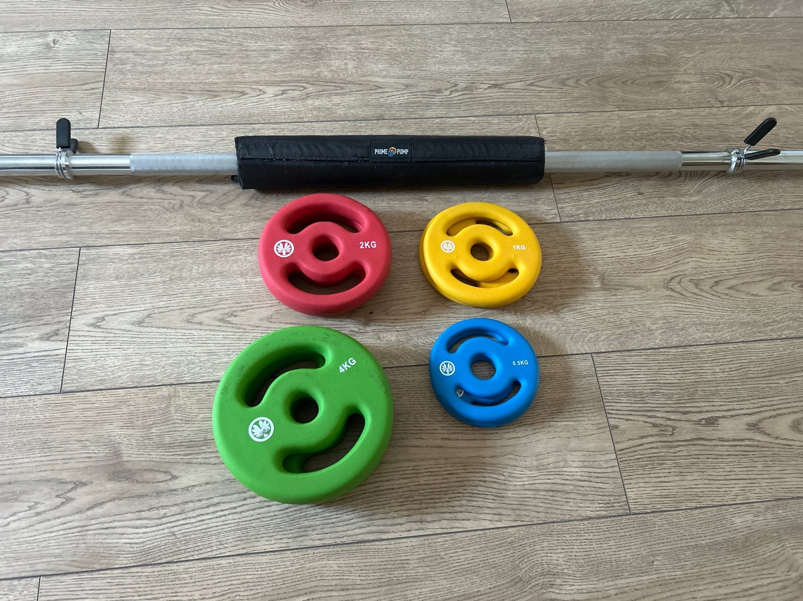 Body Pump Gym Gewichten Set - Prime Pump, Ophalen, Gebruikt, Armen, Halterset
