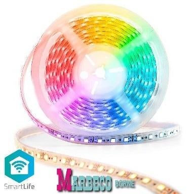 WiFi Slimme Ledstrip Full Colour En Warm- tot Koudwit, 5 m, Led-lamp, Minder dan 30 watt, Nieuw, Overige fittingen