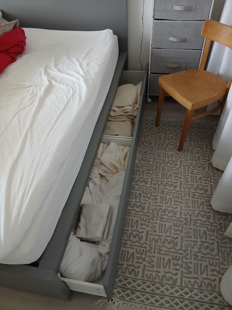 malm bed 180 x 200, Ophalen, Gebruikt, Tweepersoons, 180 cm