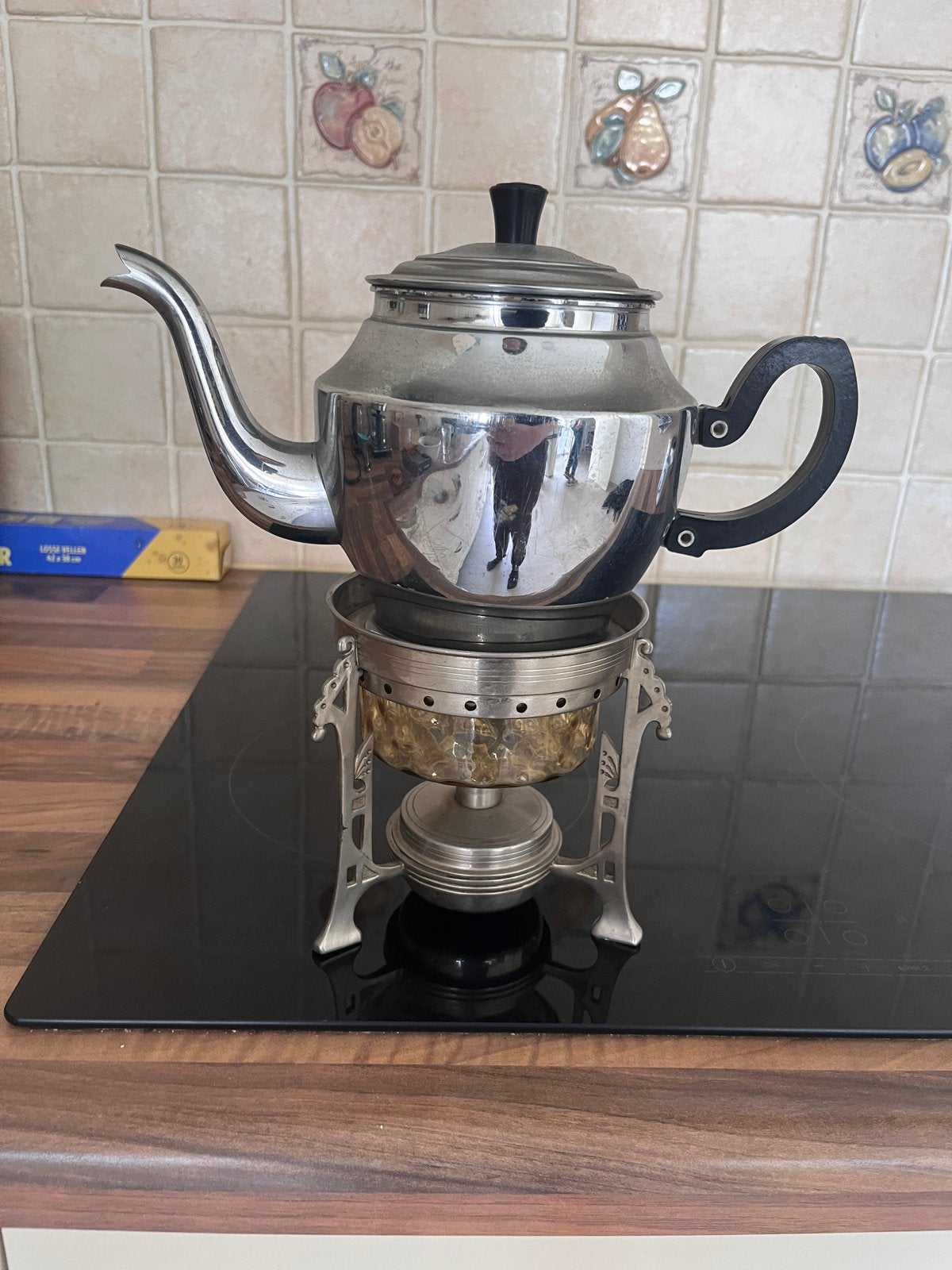 Vintage Theepot met Warmhouder, Ophalen