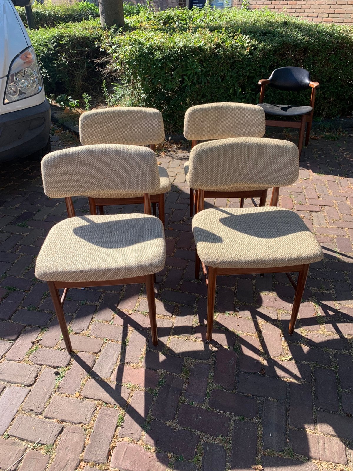 stoelen Topform of Deense Chairs teakhout frame jaren 60., Huis en Inrichting, Stoelen, Verzenden, Zo goed als nieuw
