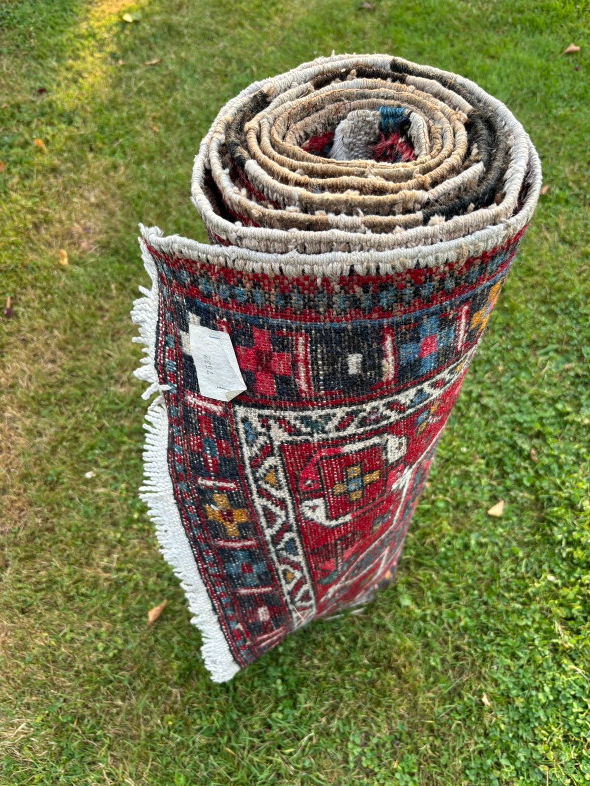 Vloerkleed lange loper perziche oudje nu voor 75 euro, Blauw, 200 cm of meer, Zo goed als nieuw, Rechthoekig