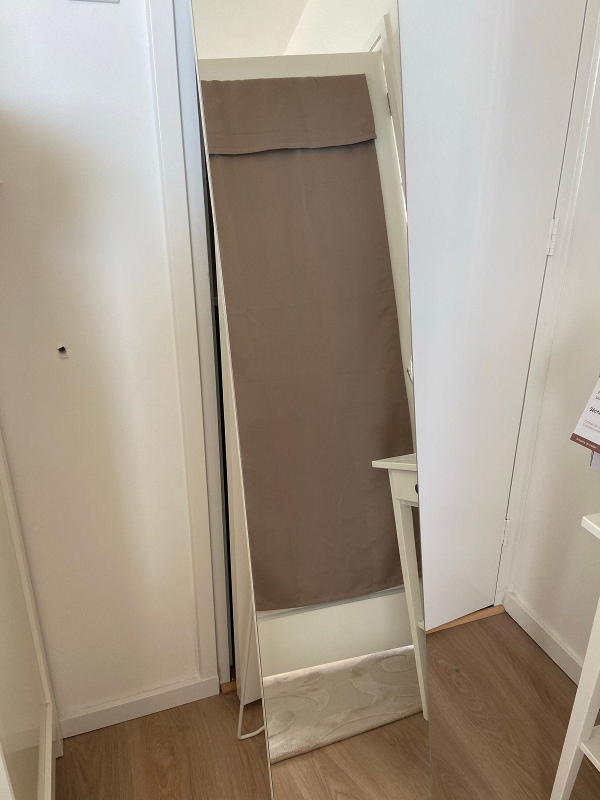 Grote passpiegel met standaard, Huis en Inrichting, Woonaccessoires | Spiegels, Ophalen, Minder dan 50 cm, Gebruikt, 150 tot 200 cm