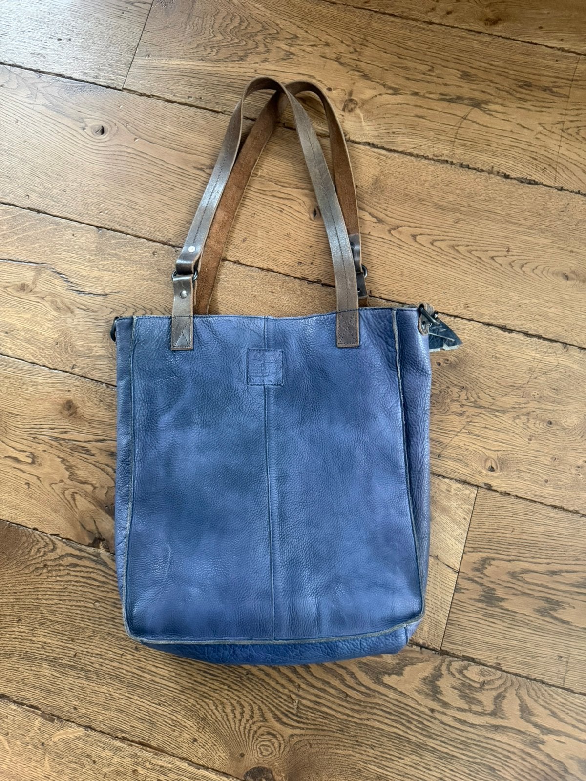 Legend leren tas, blauw, met lang hengsel, Ophalen, Gebruikt, Blauw, Handtas