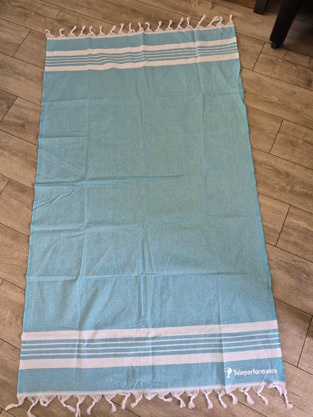 Nieuw Hamam Strandlaken Lichtblauw met Wit, Ophalen of Verzenden, Nieuw, Blauw, Badlaken
