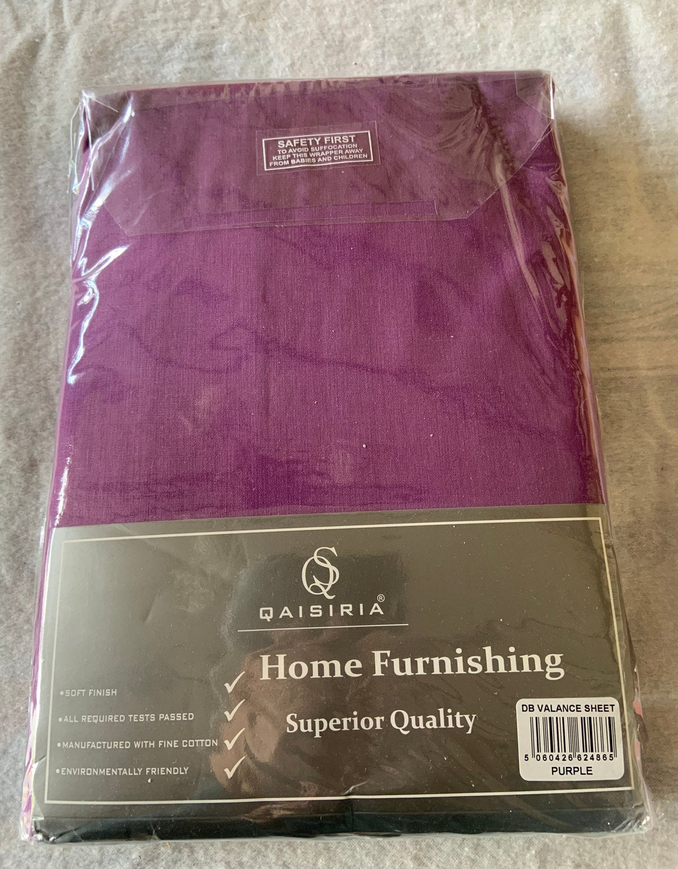 QAISIRIA qaisiria dubbel volant valance paars 135x190 2pers, Paars, Ophalen of Verzenden, H, H