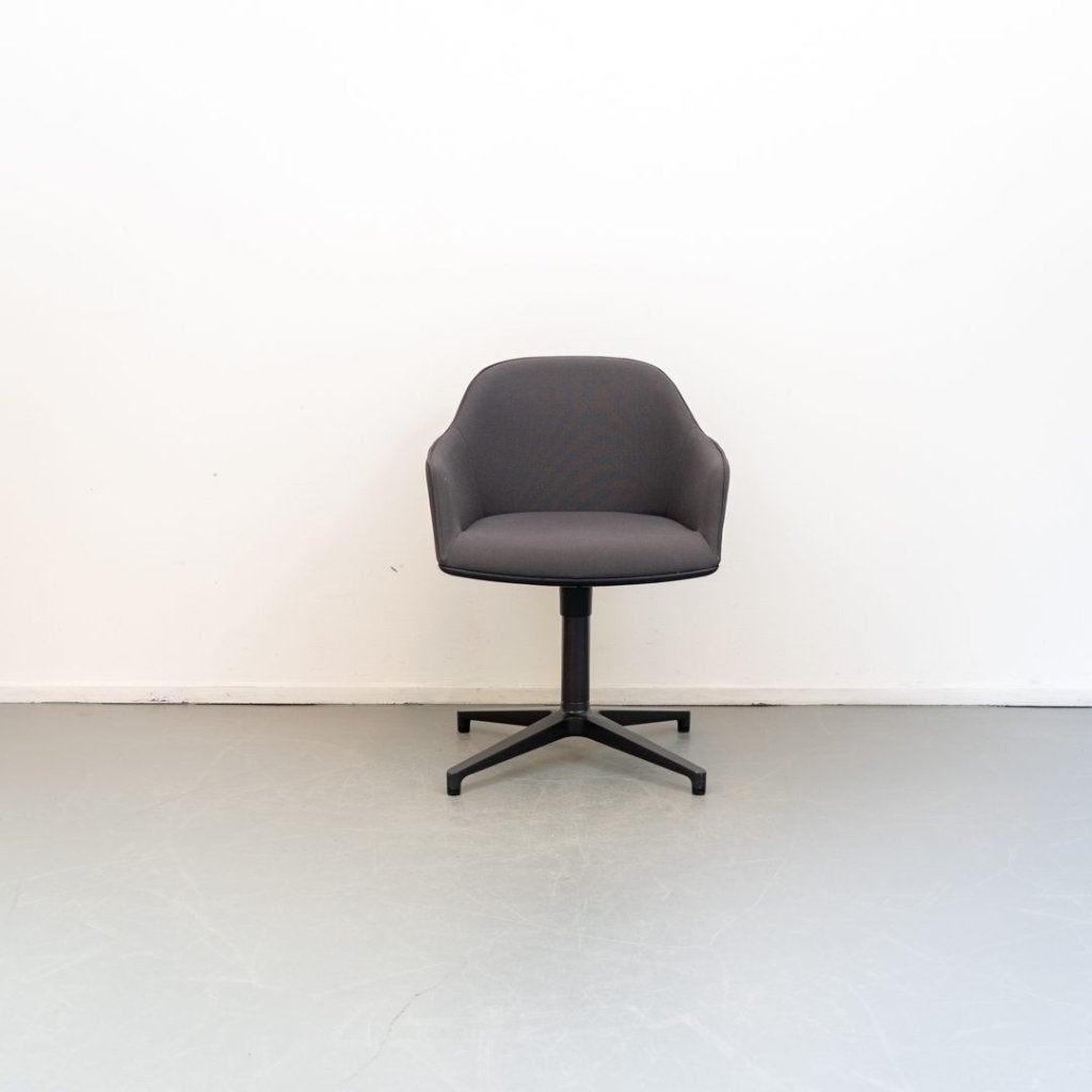 Vitra Softshell Stoel Grijs Stof - Zwart, Niet ingevuld, Zo goed als nieuw, Niet ingevuld, Niet ingevuld