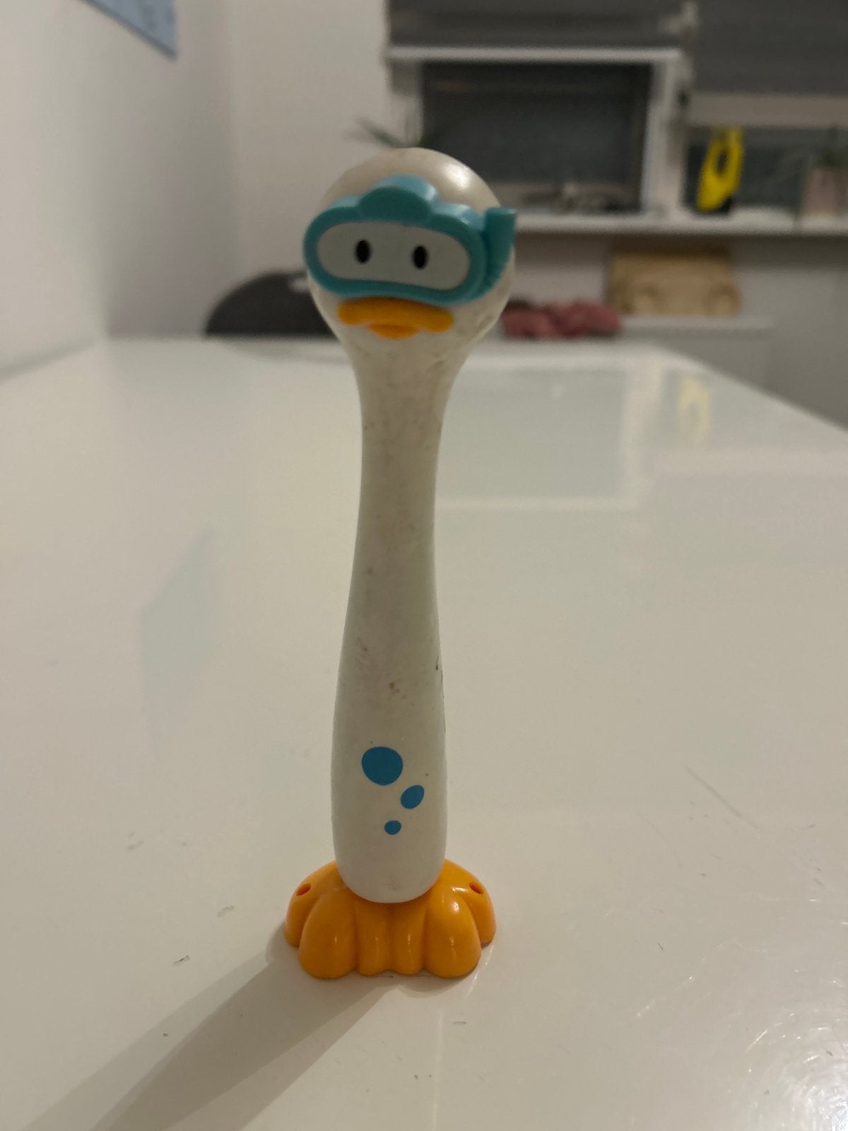 Leuke badeend met duikbril - 19 cm, Ophalen of Verzenden, Zo goed als nieuw, Jongen of Meisje