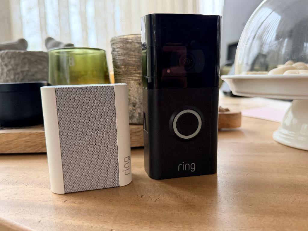Ring Video deurbel 1 Zwart incl chime, Ophalen of Verzenden, Bewegingsdetectiesensor