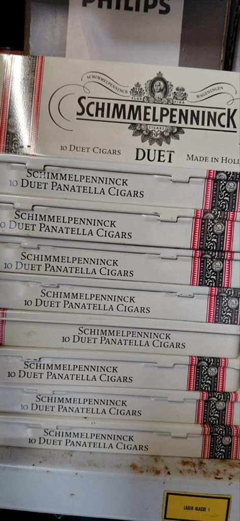 Schimmelpenninck Duet Panatella Sigaren - Vintage Verpakking, Ophalen of Verzenden, Gebruikt, Tabaksdoos of Verpakking