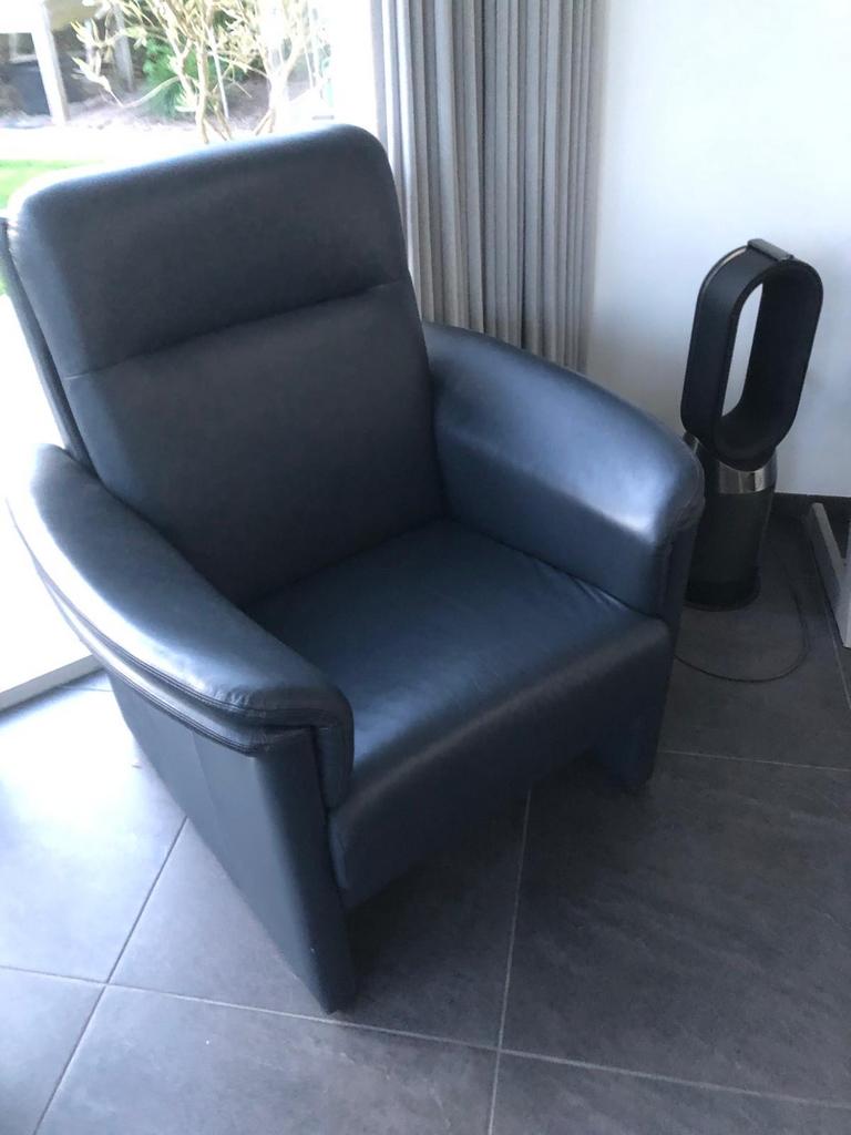 Comfortabele leren fauteuil in goede staat, Ophalen, Gebruikt, Leer