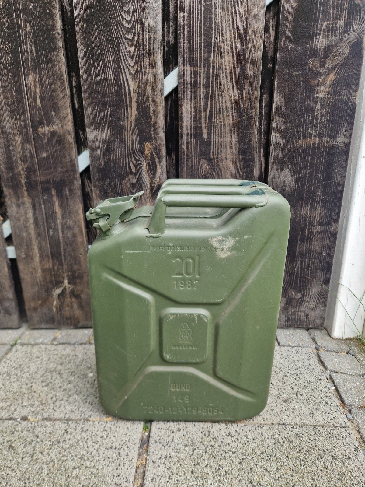 Jerrycan metaal/staal - 20 L - Groen, Ophalen, Gebruikt