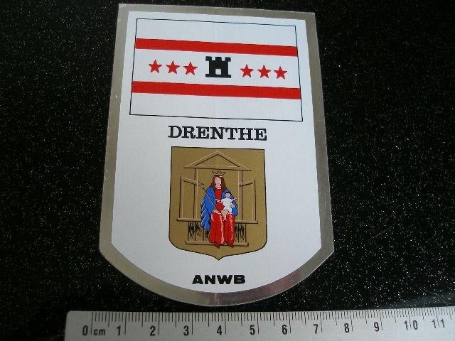 folie sticker provincie drenthe drente anwb logo embleem, Verzenden, Zo goed als nieuw, Overige typen
