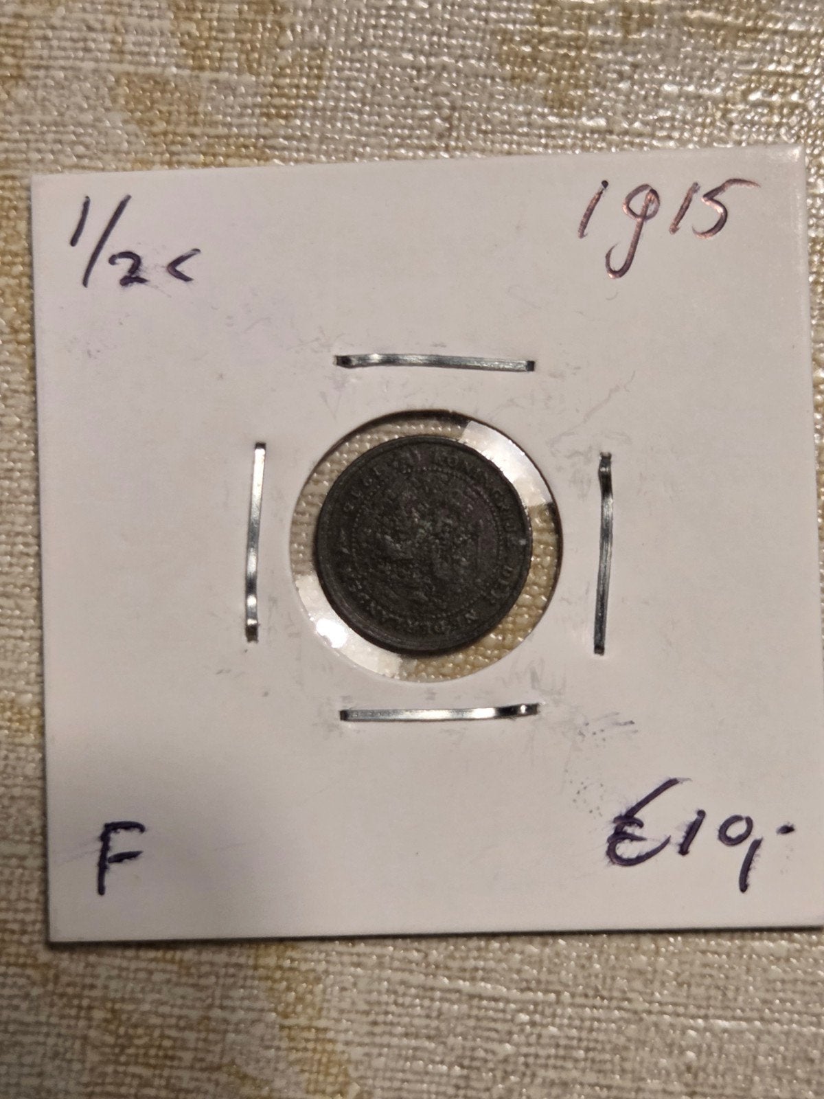 Nederland 1/2 Cent 1915 Koningin Wilhelmina, Ophalen of Verzenden, Koningin Wilhelmina, Overige waardes, Losse munt