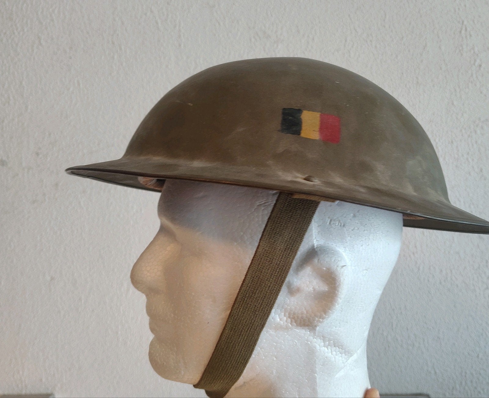 Belgische MKII Helm 1949, Ophalen of Verzenden, Landmacht, Helm of Baret