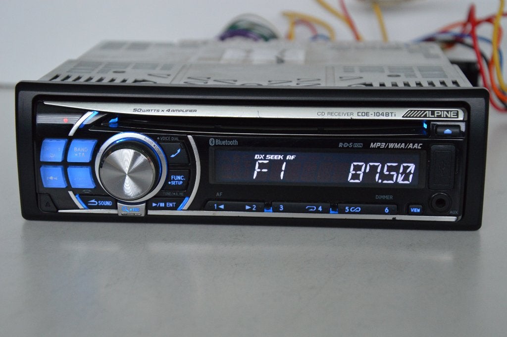 ALPINE  CDE-104BTi  MP3  AUX  USB  BLUETOOTH, Auto diversen, Ophalen of Verzenden, Zo goed als nieuw