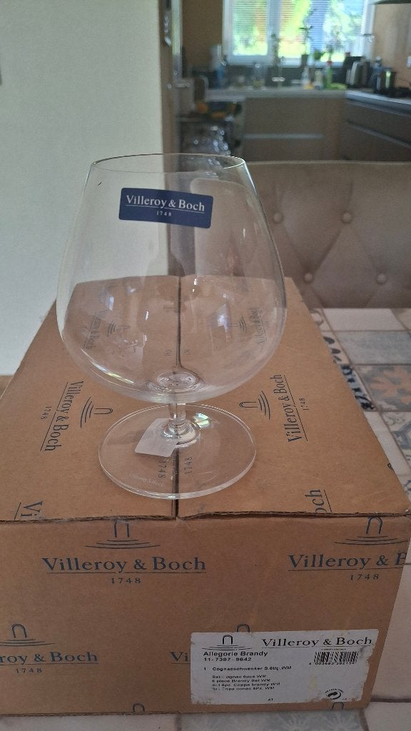 Villeroy & Boch Allegorie Brandy cognacglazen, Ophalen, Nieuw, Kristal, Glas of Glazen