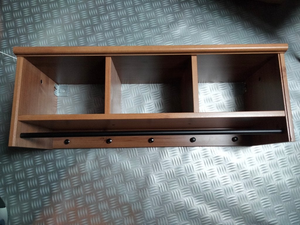 Wandkapstok, houtlook, Huis en Inrichting, Woonaccessoires | Kapstokken, Overige materialen, Zo goed als nieuw, Minder dan 100 cm