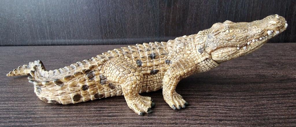 Schleich Wild Life Alligator (Bruin) - 2014, Ophalen of Verzenden, Gebruikt, Wild dier, Beeldje of Figuurtje