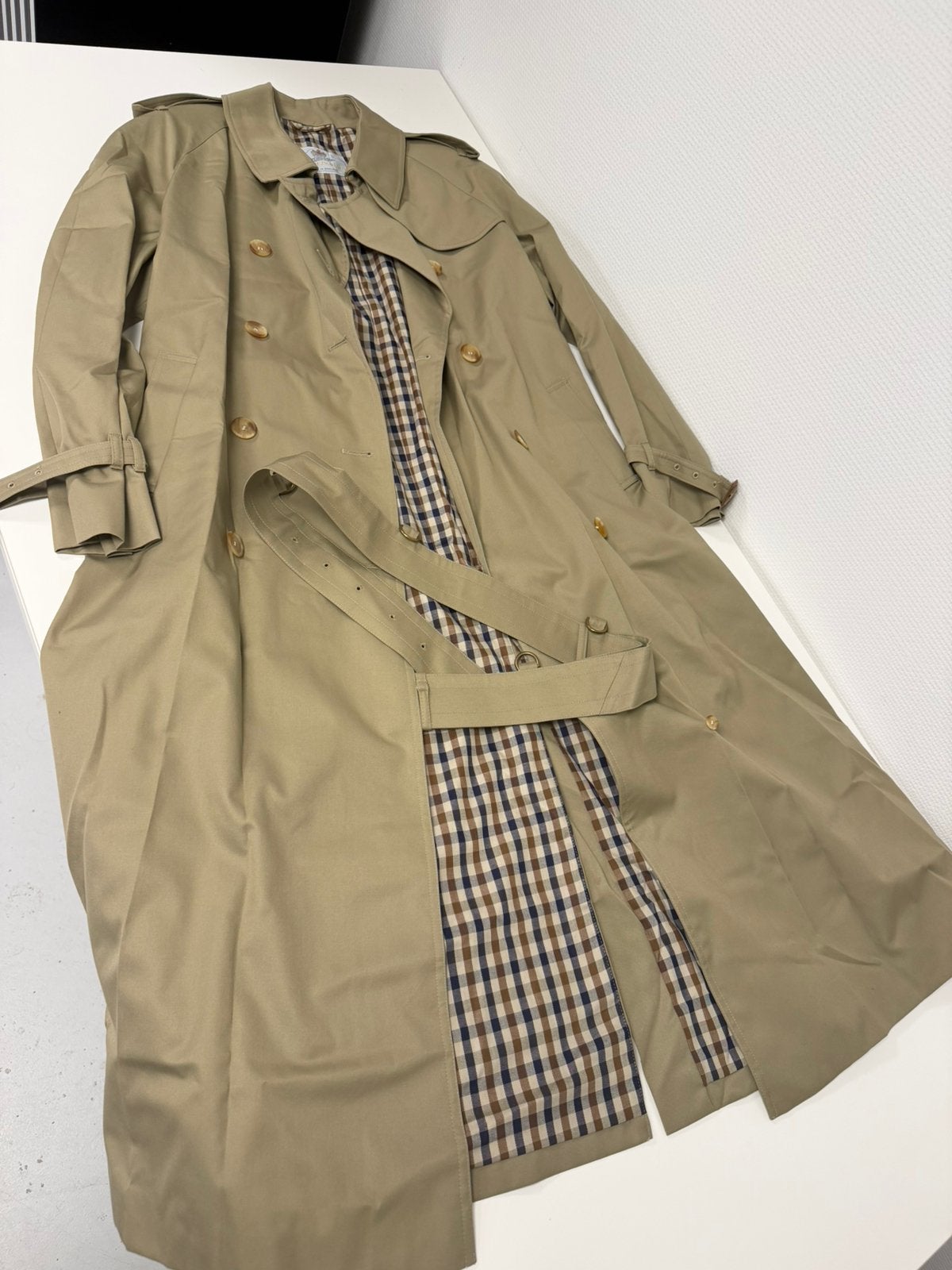 Aquascutum Aqua 5 Trenchcoat Beige XL Nieuw Made England, P, Beige, P, P