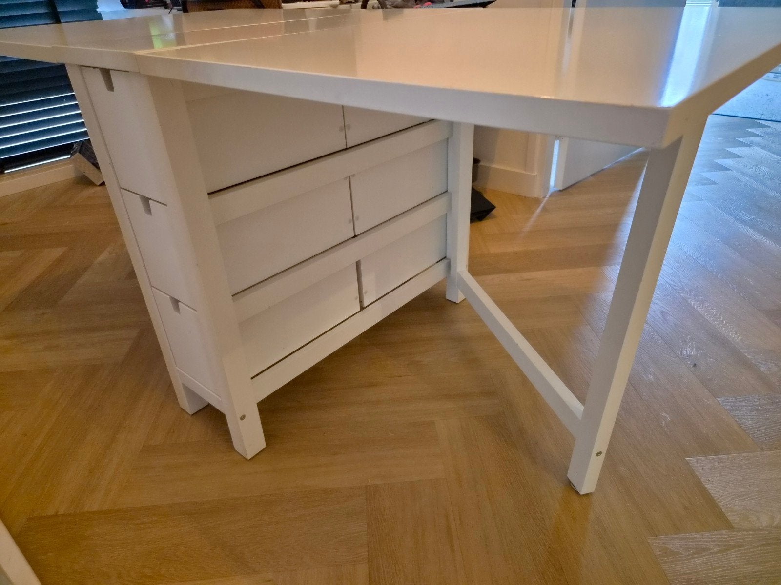 Ikea Norden klaptafel - Wit, met lichte gebruikerssporen, Huis en Inrichting, Tafels | Eettafels, Ophalen of Verzenden, Gebruikt