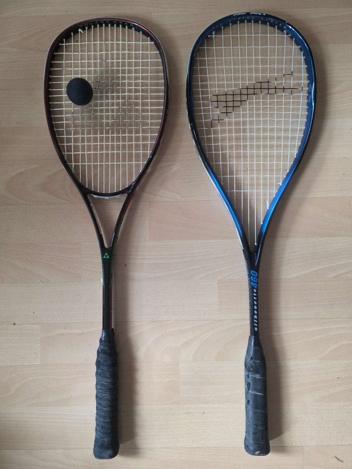 2 Squashrackets incl. bal, Ophalen of Verzenden, Gebruikt