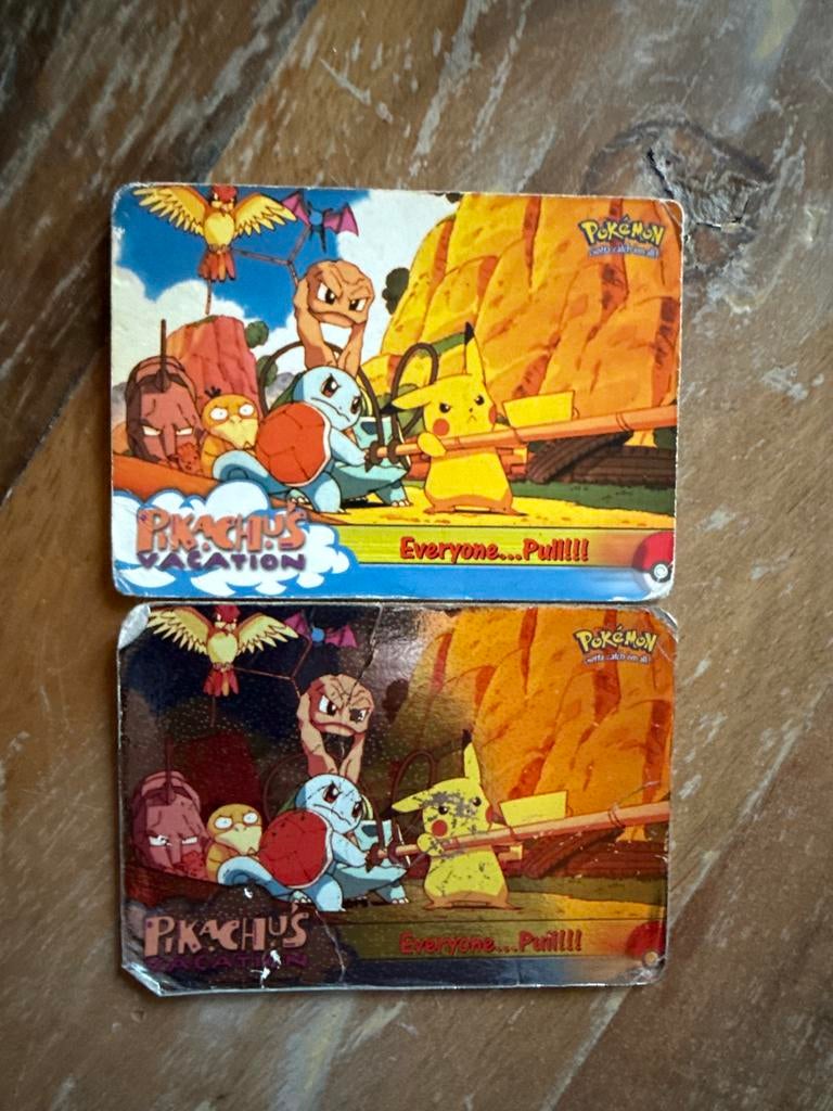 2x Pikachu's Vacation Topps Movie Animation Edition Kaart, Ophalen of Verzenden, Gebruikt, Meerdere kaarten