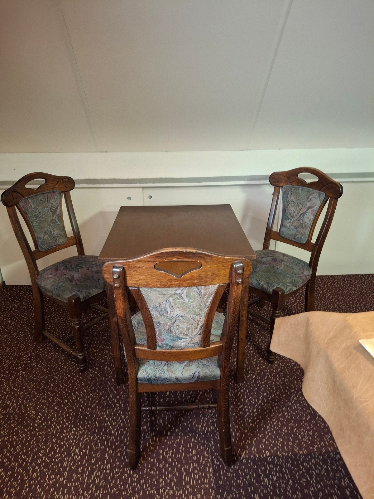 3x stoel met tafeltje, Huis en Inrichting, Stoelen, Ophalen, Gebruikt