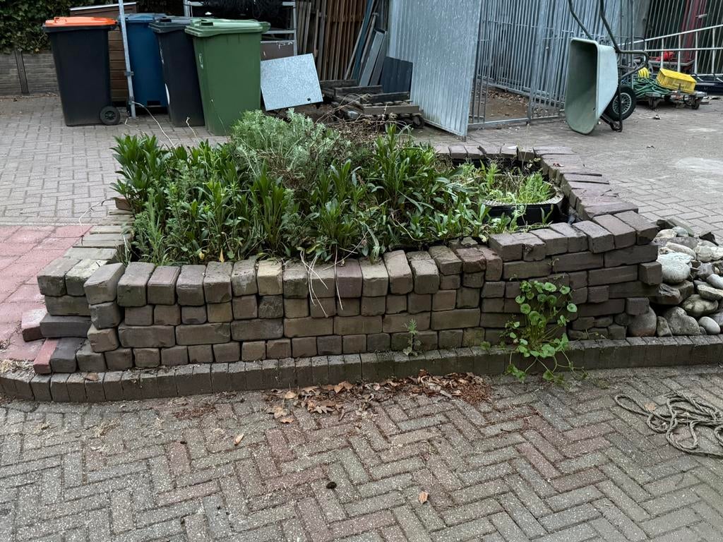 Gebakken klinkers +-250, Doe-het-zelf en Verbouw, Ophalen, Gebruikt, Bakstenen