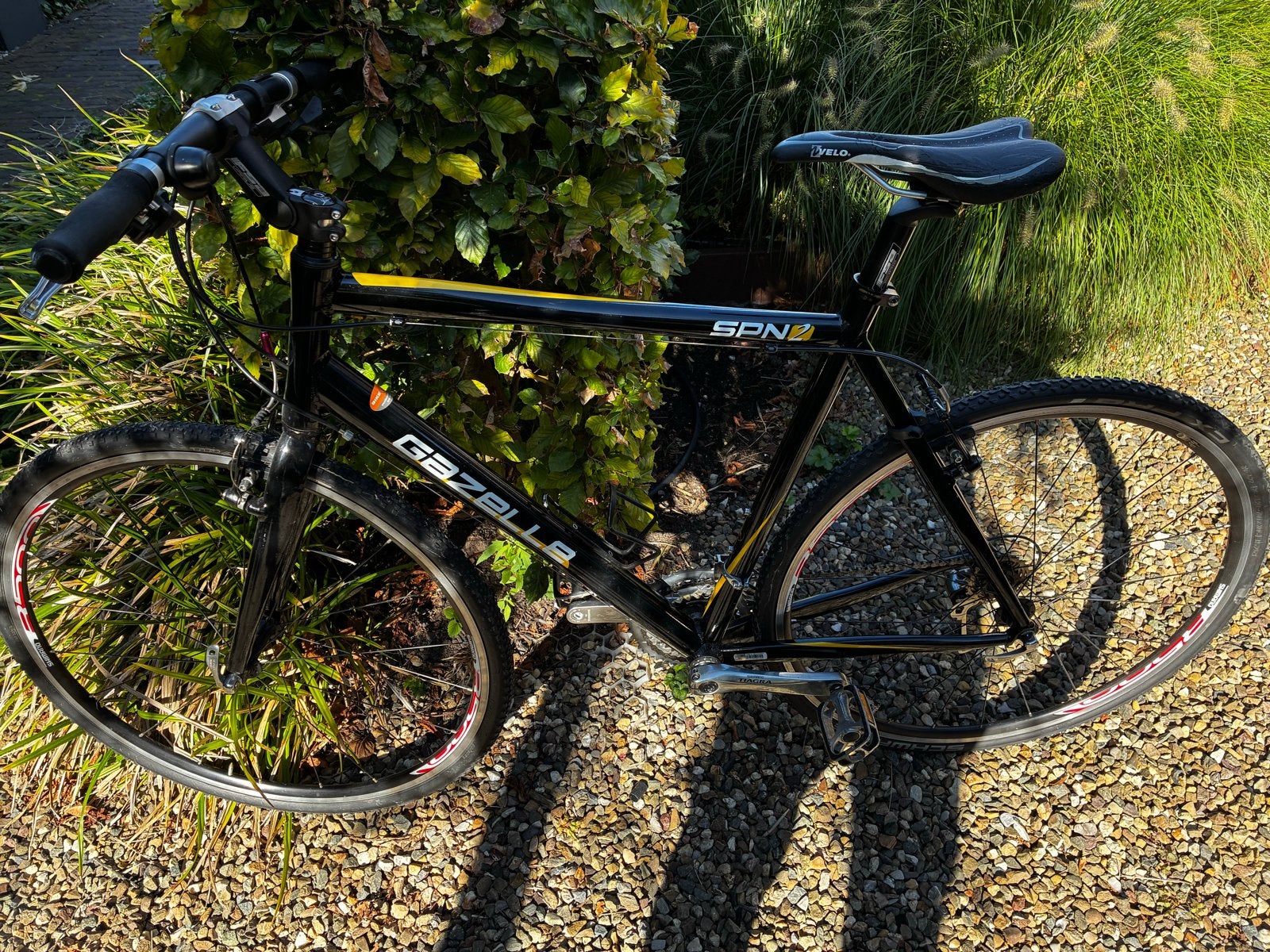 Gazelle SPN2 fiets - Zwart met gele accenten, Ophalen, Gebruikt, Velgrem, Versnellingen