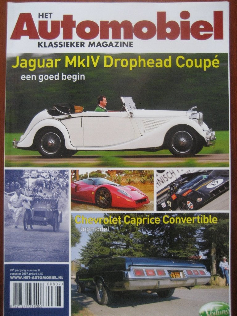 Het Automobiel nr. 8, 2007 Jaguar MkIV, Chevrolet Caprice, Ophalen of Verzenden, Nieuw, Chevrolet