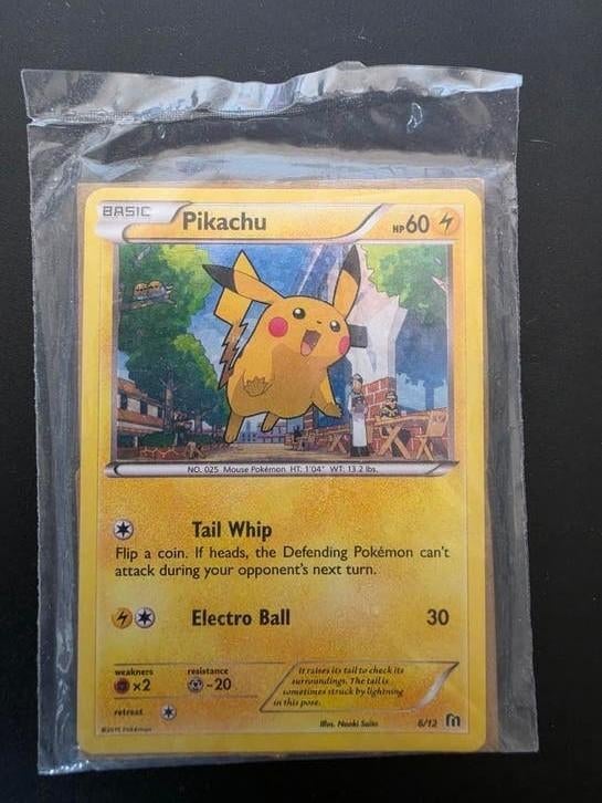 Pikachu 6/12 McDonalds 2015 (Sealed), Ophalen of Verzenden, Nieuw, Losse kaart